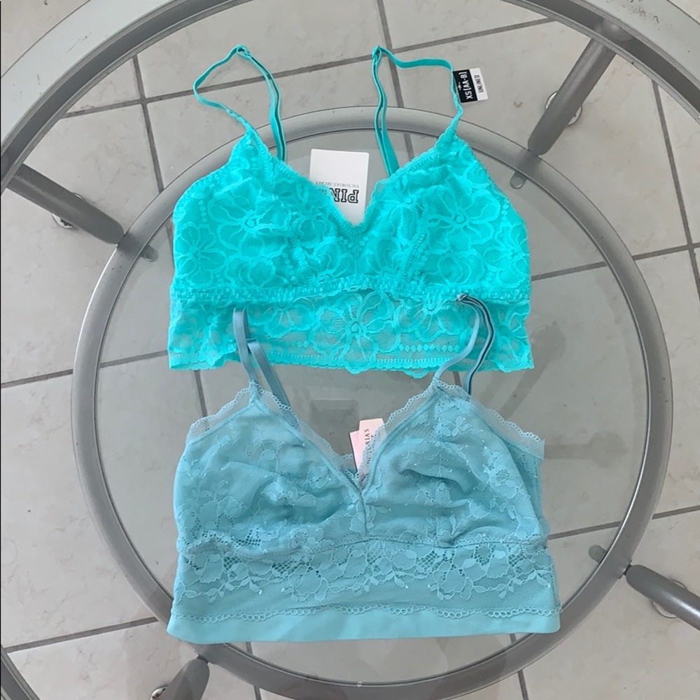 2 NWT Pink and Victoria's Secret Bralette XS